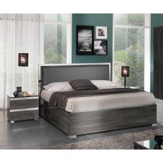 MCS Oxford Grey High Gloss Bed Frame