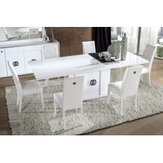 H2O Design Athen White-Silver Extendable Table