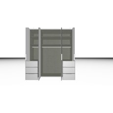 Nolte Mobel - Concept me 200 7520083 - Complete Hinged Door Wardrobe with 4 Doors  and 3 Drawers Lef