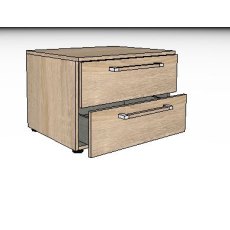 Nolte Mobel - Alegro Basic 4126300 PG1 - 60cm 2 Drawer Bedside