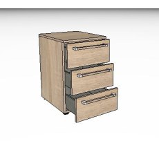 Nolte Mobel - Alegro Basic 4124900 PG1 - 40cm 3 Drawer Bedside