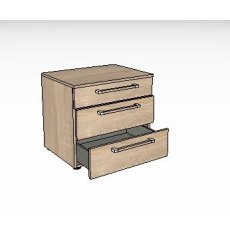 Nolte Mobel - Alegro Basic 4125900 PG1 - 50cm 3 Drawer Bedside