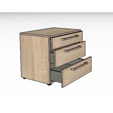 Nolte Mobel - Alegro Basic 4126500 PG1 - 60cm 3 Drawer Bedside