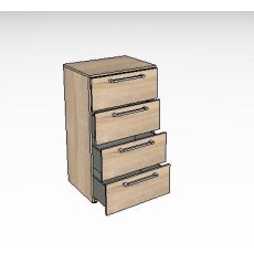 Nolte Mobel - Alegro Basic Nolte Mobel - Alegro Basic 4326500 PG1 - 60cm 4 Drawer Chest PG1 - 60cm 4