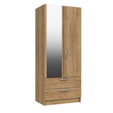 Premium British Collection Watkins 2 Door Combi Robe With Mirror Premium British Collection Watkins 2 Door Combi Robe With Mirror