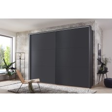 Wiemann Korfu 200 cm 2 Door Sliding Wardrobe In Graphite Finish Wiemann Korfu 200 cm 2 Door Sliding Wardrobe In Graphite Finish
