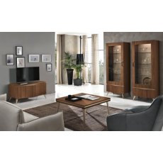 Saltarelli Emozioni Walnut Square Living Room Table