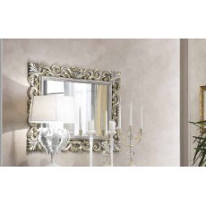 Saltarelli Alba Dresser Mirror in Gold and Silver.