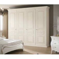 Saltarelli Classici Capri 4 Door Wardrobe in White Finish