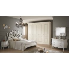 Saltarelli Classici Capri 4 Door Wardrobe in White Finish