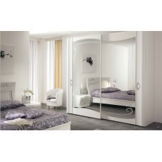 Saltarelli Diadema 2 Door Mirrored Sliding Wardrobe with Flush Mounted.