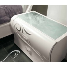 Saltarelli Diadema Night Stand with White Glass Top.