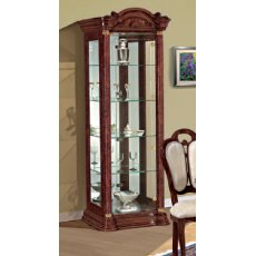 Saltarelli Florence Walnut 1 Door Glass Cupboard