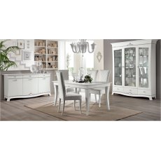 Saltarelli Giulia White 3 Doors Sideboard with Drawers.