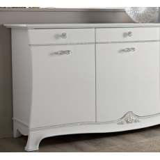 Saltarelli Giulia White 2 Doors Sideboard with Drawers. Saltarelli Giulia White 2 Doors Sideboard with Drawers.