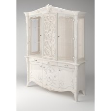 Saltarelli Giulietta White Vetrina 3 Doors Glass Cupboard. Saltarelli Giulietta White Vetrina 3 Doors Glass Cupboard.