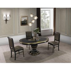 H2O Design Aurora Black-Gold Round Extendable Table H2O Design Aurora Black-Gold Round Extendable Table