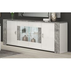 San Martino Vivaldi White And Marble 4 Door Sideboard San Martino Vivaldi White And Marble 4 Door Sideboard
