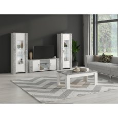 San Martino Vivaldi White And Marble TV Unit