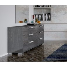 Status Sarah Modern Handle Italian Double Dresser Status Sarah Modern Handle Italian Double Dresser