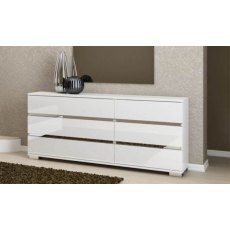 Status Dream Double Dresser In White High Gloss Status Dream Double Dresser In White High Gloss