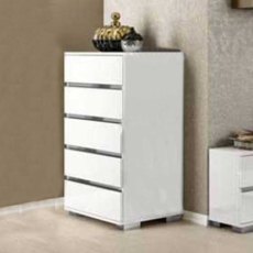 Status Dream Tall Chest In White High Gloss