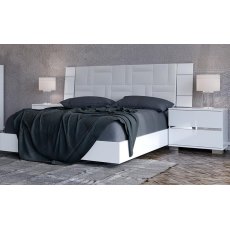 Status Dream Geo Bed Frame In White High Gloss Status Dream Geo Bed Frame In White High Gloss