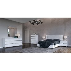 Status Dream Geo Bed Frame In White High Gloss