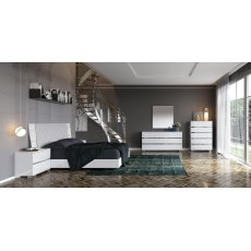 Status Dream Rhombus Bed Frame In White High Gloss