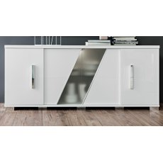Status Lisa White High Gloss 4 Door Buffet Status Lisa White High Gloss 4 Door Buffet