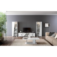 Status Lisa White High Gloss TV Unit