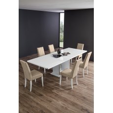 Status Lisa White High Gloss Dining Table Status Lisa White High Gloss Dining Table