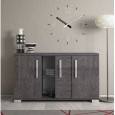 Status Sarah Grey Birch 3 Door Buffet-Assembled With Central Sliding Doors Status Sarah Grey Birch 3 Door Buffet-Assembled With Central Sliding Doors