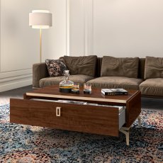 Status Eva Walnut Coffee Table with Drawer Status Eva Walnut Coffee Table with Drawer