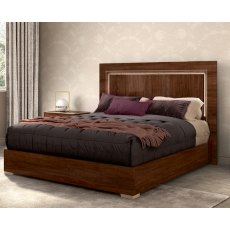 Status Eva Walnut Bed with Light