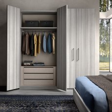 Status Mia Silver Grey Hinged Door Wardrobe