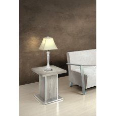 H2O Design Alexa Light Grey Glossy Lamp Table