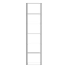 2 Door Sliding Wardrobe with Left Crystal Mirror Door and Right Wooden Door with 5 Panels