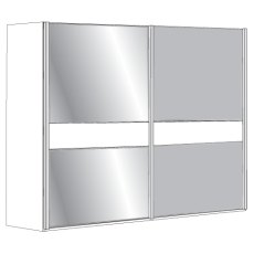 3 Door Sliding Wardrobe with Pebble Grey Glass, all doors with 5 Panels 3 Door Sliding Wardrobe with Pebble Grey Glass, all doors with 5 Panels