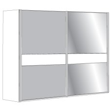 4 Door Sliding Wardrobe with Pebble Grey Glass, all doors with 5 Panels and synchronous opening 4 Door Sliding Wardrobe with Pebble Grey Glass, all doors with 5 Panels and synchronous opening
