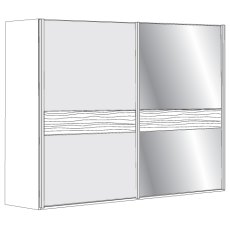 3 Door Sliding Wardrobe with Havana Glass, all doors with 2 Panels 3 Door Sliding Wardrobe with Havana Glass, all doors with 2 Panels