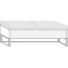 2 Door Sliding Wardrobe with Right Crystal Mirror Door and Left Wooden Door with 2 Panels