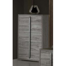 Tuttomobili Evelyn Grey 5 Drawer Chest Tuttomobili Evelyn Grey 5 Drawer Chest