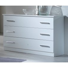 Ben Company Ambra White 3 Drawer Dresser Ben Company Ambra White 3 Drawer Dresser