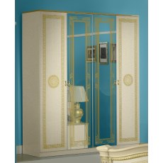 Ben Company New Serena Beige & Gold Door Wardrobe