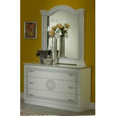 Ben Company New Serena White & Silver 3 Drawer Dresser