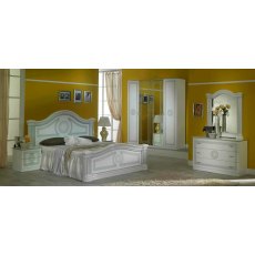 Ben Company New Serena White & Silver Bed