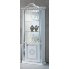 Ben Company New Venus White & Silver 1 Door Vitrine