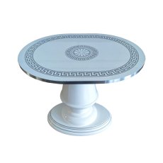 Ben Company New Venus White & Silver Lamp Table