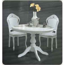 Ben Company New Venus White & Silver Giglio Chair